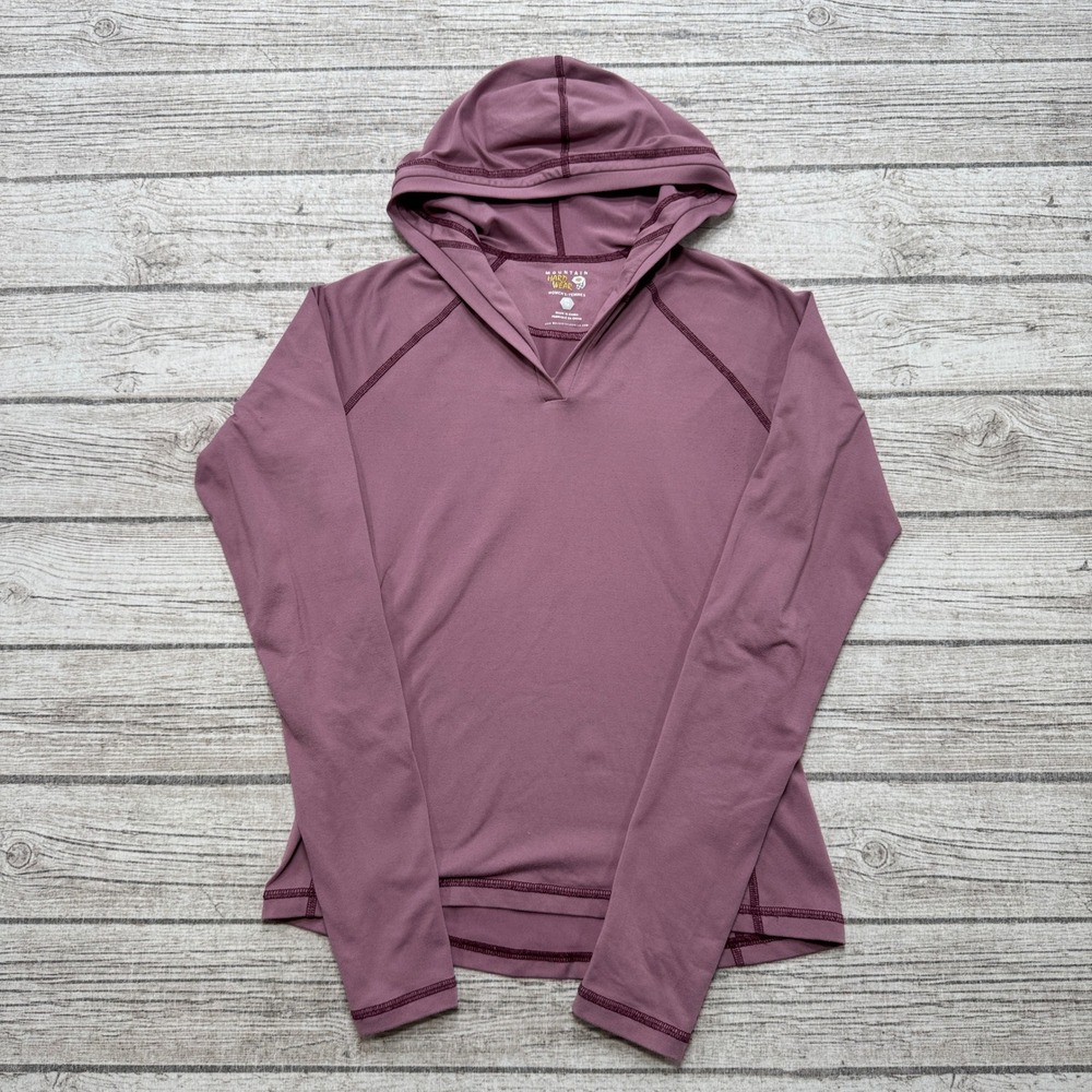 Mountain Hardwear Hoodie Women's XS Purple Thumbhole Athletic Training Workout